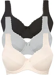 Beugel bh (set van 3) met biologisch katoen, bonprix