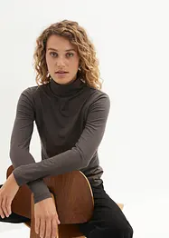Longsleeve met col in een katoenmix (set van 2), bonprix