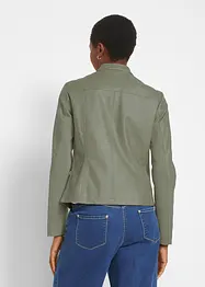 Imitatieleren jas met stretch inzetten opzij, bonprix