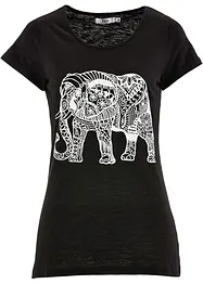 Katoenen shirt met print, korte mouw, bonprix