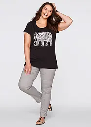 Katoenen shirt met print, korte mouw, bonprix