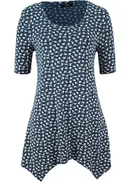 Puntig toelopend shirt, halflange mouw van een zachte viscosemix, bonprix