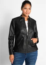 Imitatieleren jas van pure viscose, bonprix