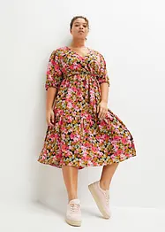 Midi jurk an een viscosemix, bonprix