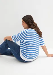 Gebreid shirt, halflange mouw, bonprix