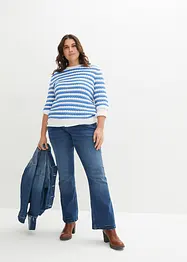 Gebreid shirt, halflange mouw, bonprix