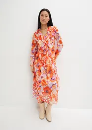 Chiffon jurk met volants, bonprix