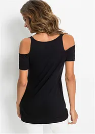 Cold shoulder shirt met kant, bonprix