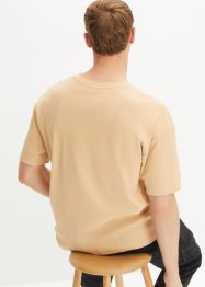 Geribd T-shirt met biologisch katoen, loose fit, RAINBOW