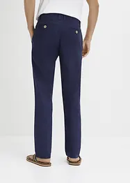 Regular fit chino met linnen, straight, bonprix