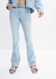 Flared jeans met riem (2-dlg. set), RAINBOW