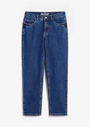 Cropped mid waist jeans, straight, bonprix