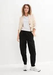 Cropped broek met linnen en high waist comfortband, bonprix