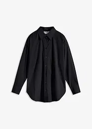 Oversized overhemdblouse met knoopsluiting van katoen, bonprix