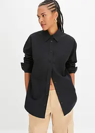 Oversized overhemdblouse met knoopsluiting van katoen, bonprix