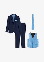 Slim fit trouwpak (5-dlg. set): colbert, broek, gilet, stropdas, pochet, bonprix