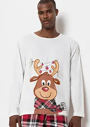 Pyjama met langen mouwen van biologisch katoen, bonprix