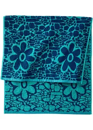 Handdoek met jacquard bloemen, bonprix