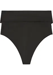 High waist string van glanzend materiaal (set van 2), bonprix