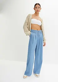 Wide leg jeans low waist, low stretch, bonprix