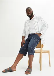 Lichte jeans cargo bermuda, relaxed fit, bonprix