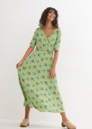 Gedessineerde viscose maxi jurk, korte mouw, bpc bonprix collection
