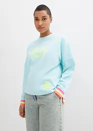 Sweater met kleurrijke mouwboorden, bonprix