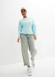 Sweater met kleurrijke mouwboorden, bonprix