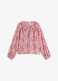 Gebloemde blouse van viscose met structuur, bonprix