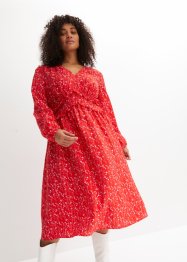 Midi jurk van gestructureerde viscose, RAINBOW