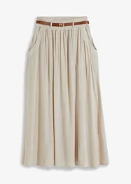 Maxi rok met riem (2-dlg. set), bonprix