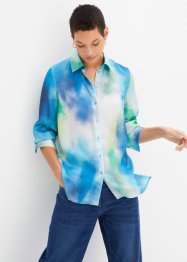 Gedessineerde satijnen blouse van gerecycled polyester, BODYFLIRT
