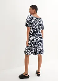 Jersey jurk van katoen met carréhals, bonprix