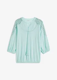 Oversized shirt met gehaakte kant, BODYFLIRT