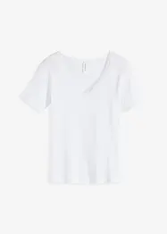 Geribd shirt met kant, bonprix