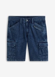 Cargo jeans bermuda van biologisch katoen, loose fit, RAINBOW