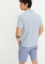 Poloshirt van biologisch katoen met minimal print en korte mouwen, bpc bonprix collection