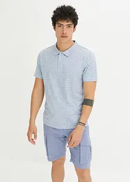 Poloshirt van biologisch katoen met minimal print en korte mouwen, bpc bonprix collection