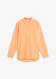 Oversized blouse van linnenmix met knoopsluiting achter, bpc bonprix collection