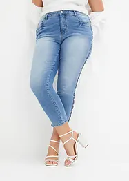 Skinny jeans met parels, bonprix