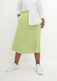 Jersey rok met zakken in midilengte, bpc bonprix collection