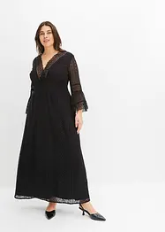 Maxi jurk in gehaakte look, bonprix