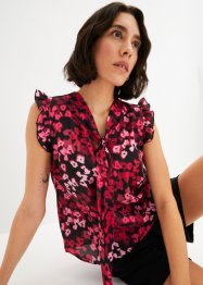 Gedessineerde blouse met strik, BODYFLIRT
