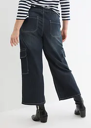 Mid waist cargo jeans, cropped, John Baner JEANSWEAR