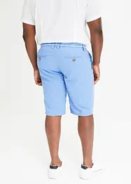 Chino bermuda met linnen en strikkoordjes, regular fit, bonprix