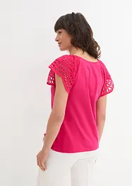 Shirt met broderie anglaise, bonprix