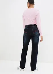 Straight jeans met mid waist van katoen, bonprix