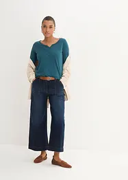 Lichte longsleeve met knoopsluiting, bonprix