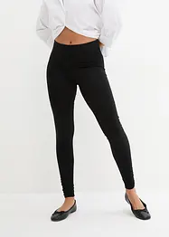 Katoenen legging met brede comfortband en plooidetail, bonprix