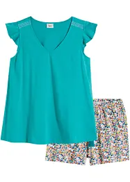 Shortama met kant (2-dlg. set), bonprix